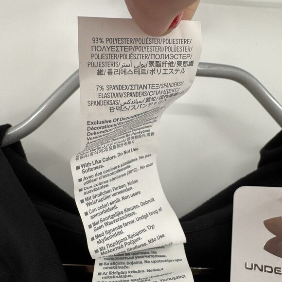 Under Armour Cold Gear Full Zip Hooded Jacket sz M Women's in Black Fleece Lined - Picture 11 of 11